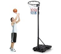 Costway Basketball Hoop 8.5-10 FT Adjustable Basketball Goal w/ Fillable Base COSTWAY Multicolor