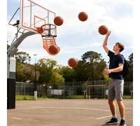 Costway Basketball Rebounder 360° Rotating Basketball Hoop Return Attachment COSTWAY Multicolor