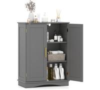 Costway Bathroom Floor Storage Cabinet 80Cm Cupboard Buffet Cabinet-Grey