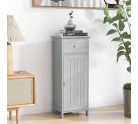 Costway Bathroom Storage Cabinet Freestanding Cabinet with Single Door in Grey COSTWAY Grey