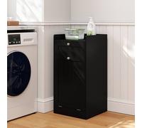 Costway Bathroom Storage Cabinet Tilt-Out Laundry Cabinet w/ Drawer in Black COSTWAY Black