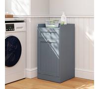 Costway Bathroom Storage Cabinet Tilt-Out Laundry Cabinet w/ Drawer in Grey COSTWAY Grey