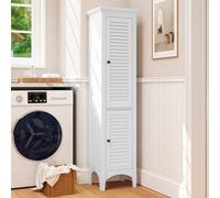 Costway Bathroom Tall Cabinet Slim Freestanding Storage Organizer Cupboard W/ 2 Doors