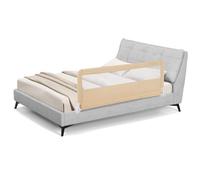 Costway Bed Rail Guard For Toddlers 150Cm Foldable Baby Bed Rail W/ Safety Strap-Beige