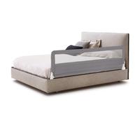 Costway Bed Rail Guard For Toddlers 180Cm Foldable Baby Bed Rail W/ Safety Strap-Grey