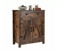 Costway Buffet Cabinet 80 Cm Farmhouse Side Board Cabinet With 5-Tier Adjustable Shelf And Large Drawer Brown