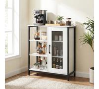Costway Buffet Cabinet Coffee Bar Cabinet With Adjustable Shelves Kitchen Sideboard-White