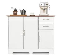 Costway Buffet Cabinet Kitchen Modern Storage Cabinet with Adjustable Shelf COSTWAY Multicolor