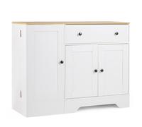 Costway Buffet Cabinet with Storage Modern Sideboard with 3 Doors in White COSTWAY White