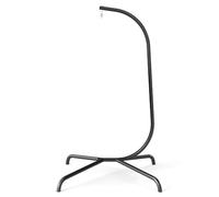 COSTWAY C Frame Hammock Chair Stand, Heavy Duty Metal Hammock Stand with 360° Rotation, Indoor Outdoor Hanging Chair Holder for Living Room, Garden and Patio(Black Stand Only) (106 x 105 x 197cm)