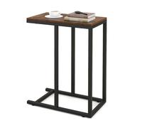 Costway C-Shaped End Table for Couch & Bed 64 CM High Sofa Side Table-Coffee in Brown COSTWAY Brown