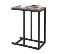 Costway C-Shaped End Table for Couch & Bed 64 CM High Sofa Side Table-Oak in Grey COSTWAY Grey