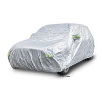 COSTWAY Car Cover Waterproof, Universal Full Car Cover with Zipper Door, Reflective Strips & Storage Bag, All Weather Windproof Snowproof UV Protection (Fit SUV, Length Up to 192”(490cm))