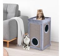 Costway Cat Condo Cat Barrel Tower Cat Pet House Play Activity Center With Scratch Pad
