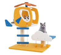 COSTWAY Cat Tree, Cats Tower with Sisal Scratching Posts, Climbing Ladder, Hanging Toys, Multi-level Kitty Activity Center for Indoor Cats