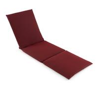 Costway Chaise Lounge Cushion Tri-Fold Lounger Pad 182 X 59 Cm-Red