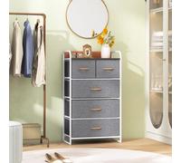 Costway Chest Of Drawer With 5 Foldable Drawers Storage Tower