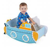 Costway Climbing Toy for Toddlers 1+ Submarine-Themed Wooden Set in Blue COSTWAY Blue