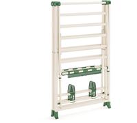 Costway Clothes Drying Rack Foldable Metal Laundry Drying Rack-Beige in Beige COSTWAY Beige
