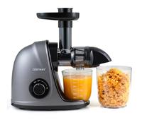 COSTWAY Cold Press Juicer Machine, 7-Stage System, BPA-Free (95% Yield) | Slow Masticating Juicer, 150W Quiet Motor, 700ml Jug & 1L Pulp Container, Brush, Reverse Anti-Jam, One-Button Disassembly