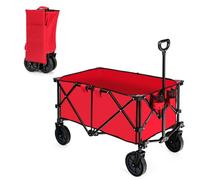 Costway Collapsible Folding Wagon Cart Outdoor Utility Garden Trolley Buggy Shopping Toy