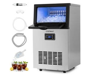 Costway Commercial Ice Maker 23 Kg/24H Stainless Steel Ice Machine With 5 Kg Storage Capacity