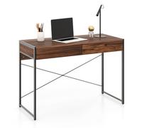 Costway Computer Desk Wooden Pc Laptop Table Writing Workstation With 2 Drawers