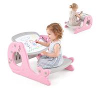 Costway Convertible Kids Activity Table Set Multi-Functional Angle-Adjustable Toddler Easel