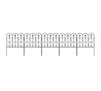 Costway Decorative Garden Fence Folding Wire Patio Fences W/ Arched Design in Black COSTWAY Black