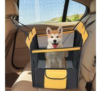 Costway Dog Car Seat Cover Half Pet Back Seat Cover Small & Medium Dogs W/ Mesh Window