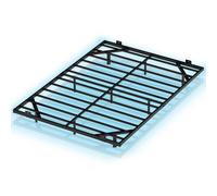 Costway Double Size Floating Bed Frame w/ LED Lights Modern Metal Platform Bed in Black COSTWAY Black