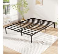 Costway Double Size Metal Bed Frame 30Cm Platform Bed No Box Spring Needed