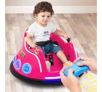 Costway Electric Bumper Car With 360 Spin - Pink