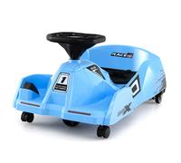Costway Electric Cleaning Go Kart 12V Ride on Race Car w/ Detachable Mop in Blue COSTWAY Blue