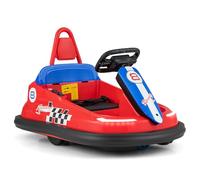 COSTWAY Electric Kids Bumper Car, 360-Degree Rotation Spin Children’s Waltzer Cars with Steering Wheel, LED Lights, Music, USB/AUX/TF, 6V Ride on Toy for Boys Girls (Red)