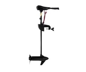 COSTWAY Electric Trolling Motor, 12V 55LBS/24V 86LBS Transom Mounted Outboard Motor with Telescopic Handle & LED Battery Indicator, Bow Mount Boat Engine for Freshwater Saltwater (12V 55LBS)