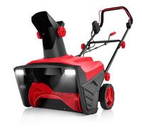 Costway Electric Walk-Behind Snow Blower 50 Cm Corded Snow Sweeper W/ 180 Rotating Chute-Red