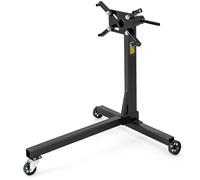 COSTWAY Engine Stand, 340kg/680kg Rotating Engine Motor Stand with 360 Degree Adjustable Head, 4 Mounting Arms & Casters, Motor Hoist Dolly Engine Lift Stand (340KG(750lbs), T Shape Base, Black)