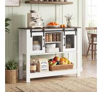 Costway Entryway Table w/ Barn Sliding Doors Console Table w/ Adjustable Shelf COSTWAY Multicolor