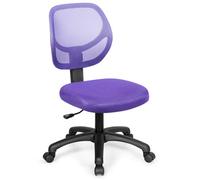 Costway Ergonomic Computer Desk Chair Low-Back Task Study Chairs Office Armless Chair