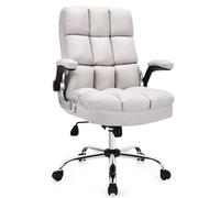 Costway Executive Office Chair Ergonomic High Back Swivel Computer Desk Chair-Beige