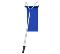 Costway Extendable Snow Shovel Roof Rake Lightweight Aluminum Snow Removal Tool w/Handle in Blue COSTWAY Blue