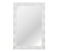 Costway Farmhouse Wall Mirror 106CM x71CM Wood Vanity Wall Mirror in White | Size: 106 cm x71 cm COSTWAY White 106 cm x71 cm