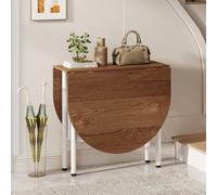 Costway Farmhouse Writing Table 150 CM Folding Dining Table for 6-8 People in Natural COSTWAY Natural