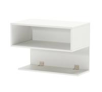 Costway Floating Nightstand Wall Mounted Bedside Table End Table with Storage Shelves in White COSTWAY White