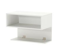 Costway Floating Nightstand Wall Mounted Bedside Table With Storage Shelves Modern Floating Bedroom Shelf Rustic White