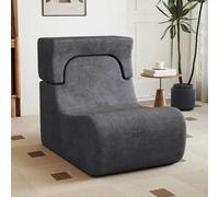 Costway Floor Chair For Adults Lazy Sofa With Detachable Headrest Cozy Reading Chair-Grey