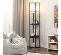 Costway Floor Lamp Freestanding Bedside Lounge Light Lamp W/ 3 Tier Shelves & 2 Usb Ports