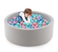 Costway Foam Ball Pit 90 X 30Cm Soft Round Ball Pool Baby Playpen W/ 200 Ocean Balls