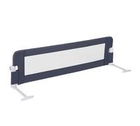 Costway Foldable Bed Rail Toddlers 152cm Swing Down Baby Bed Guard Rail-Grey in Grey COSTWAY Grey